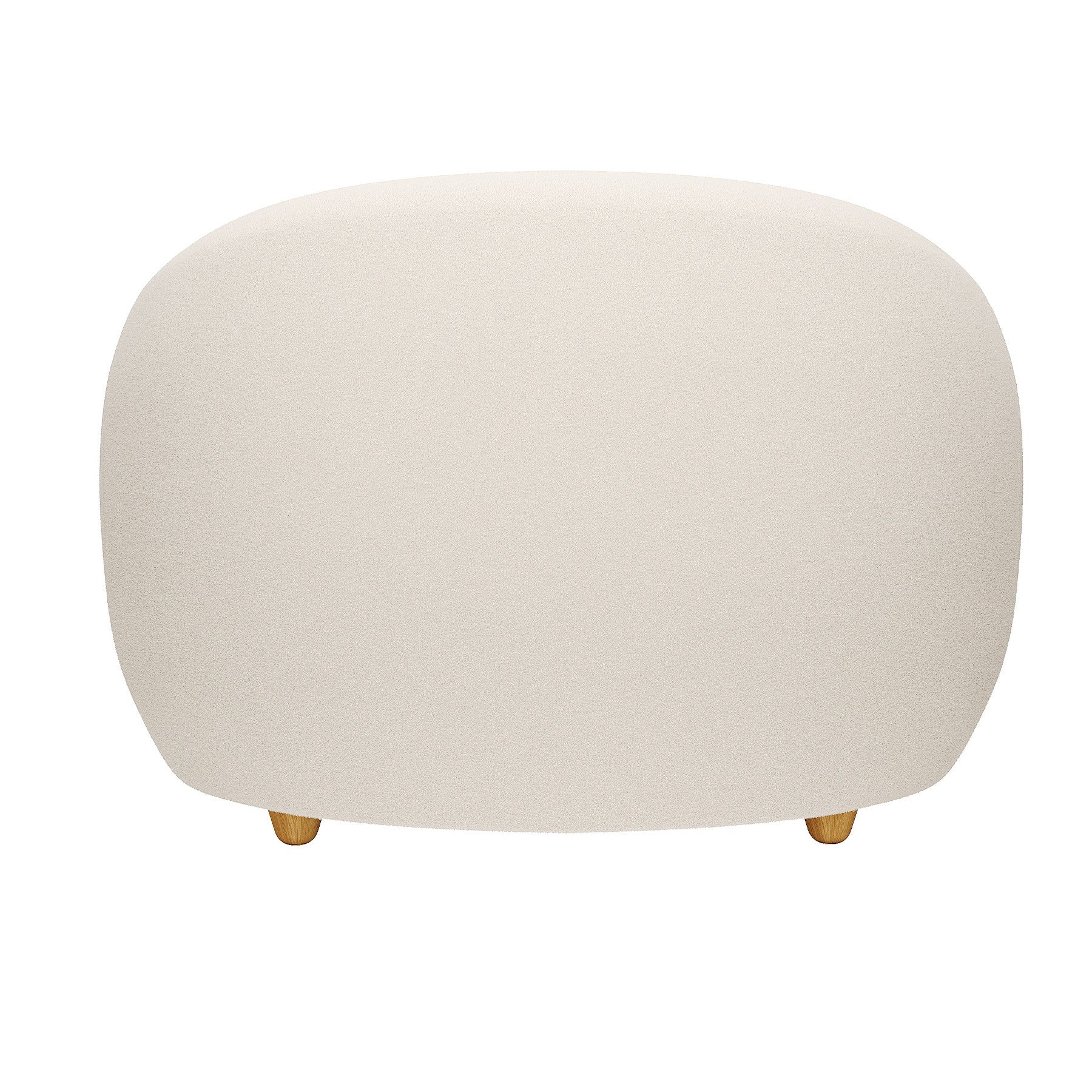 White and Natural Boucle Arm Chair By Homeroots - Image 5