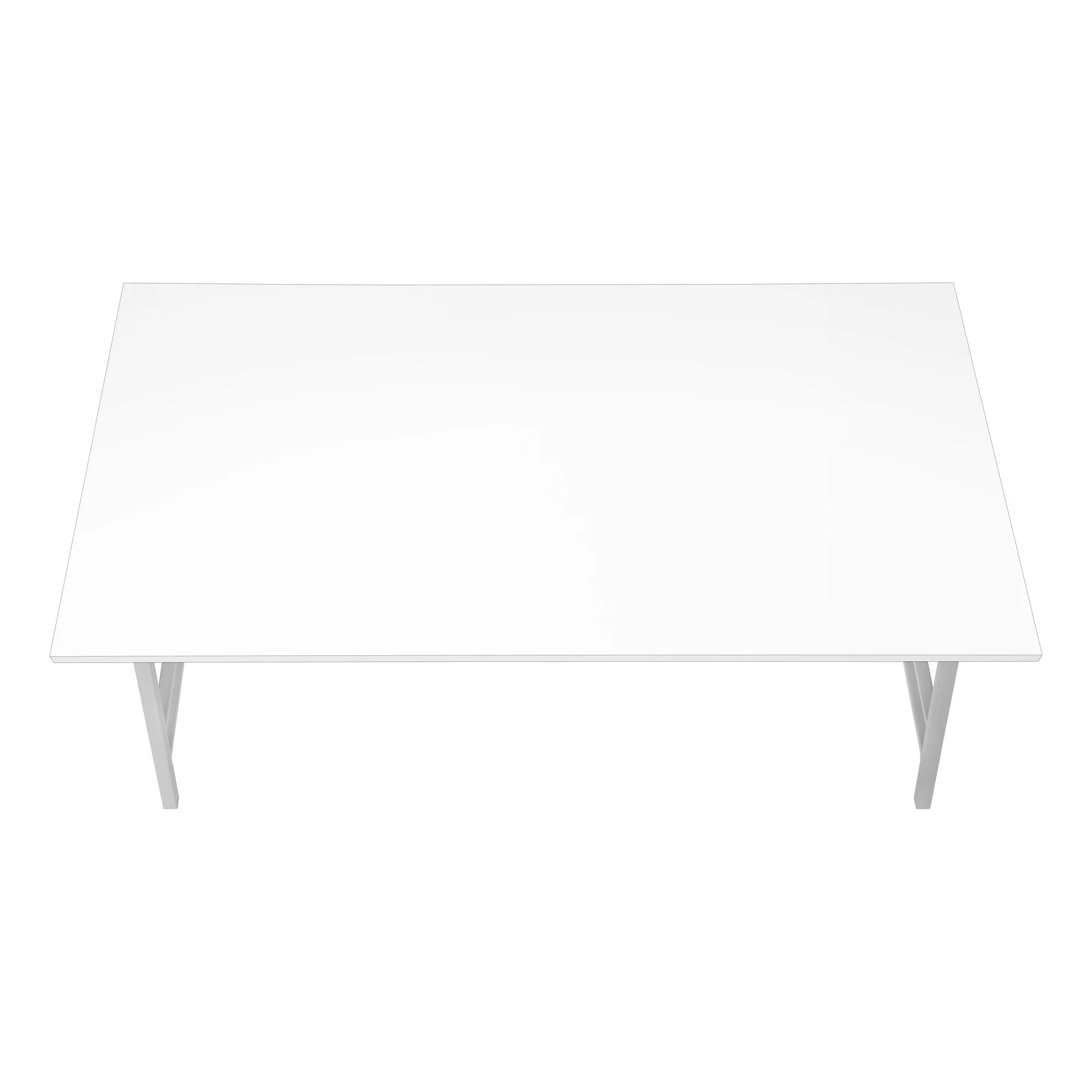 White And Silver Wood And Metal Coffee Table By Homeroots - Image 5