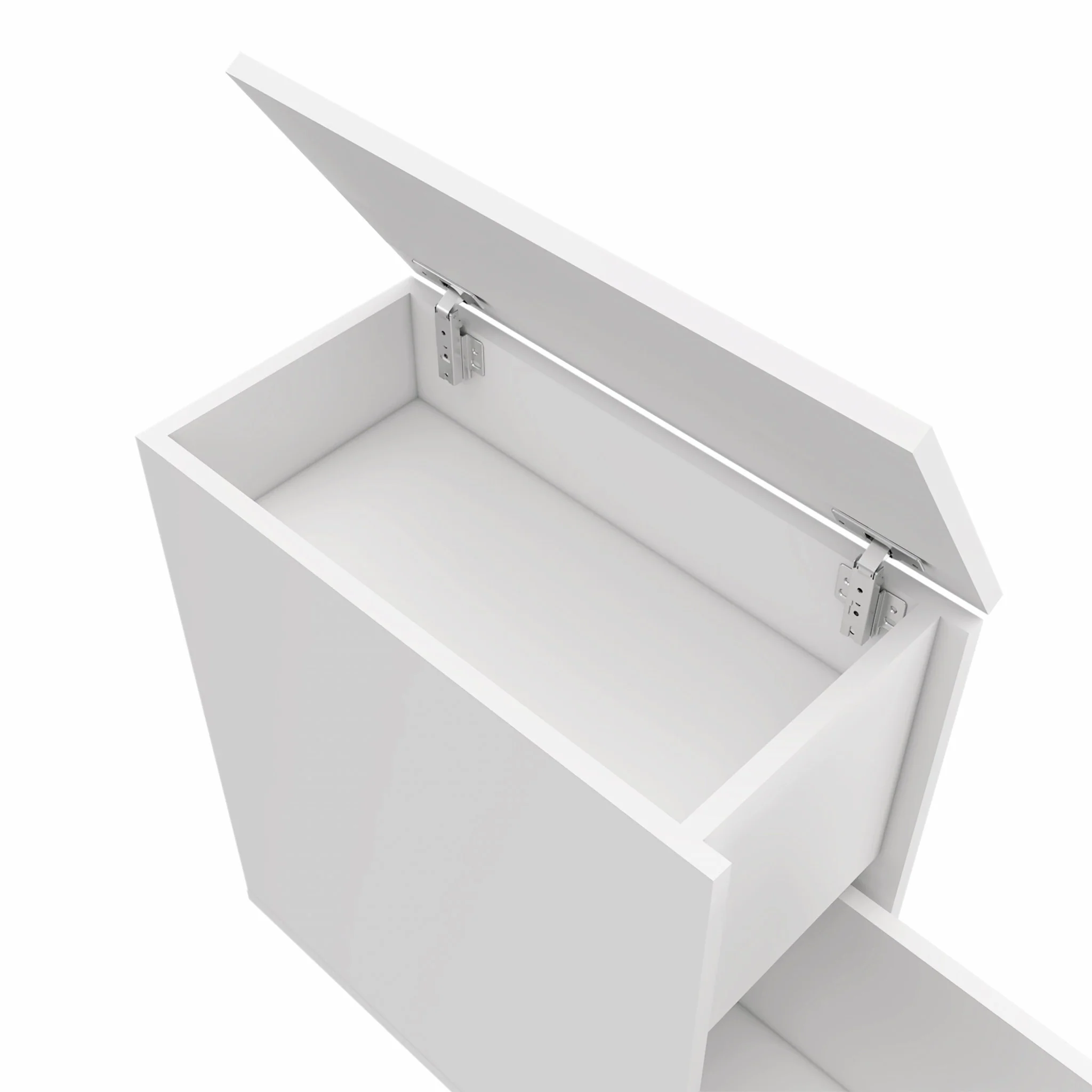 White Bathroom Cabinet with Top Shelf and Sliding Drawer By Homeroots - Image 7