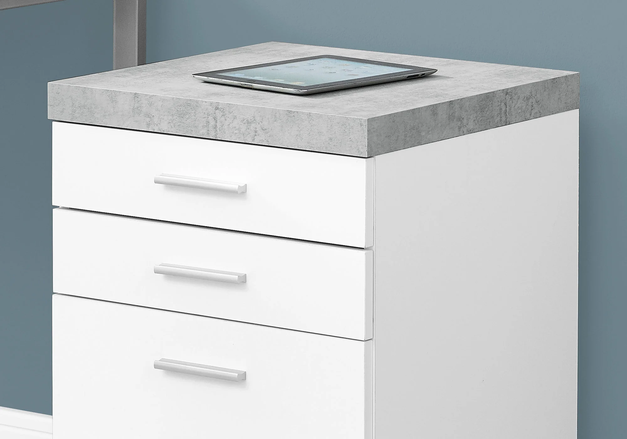 White Black Particle Board Drawers Filing Cabinet By Homeroots - Image 10