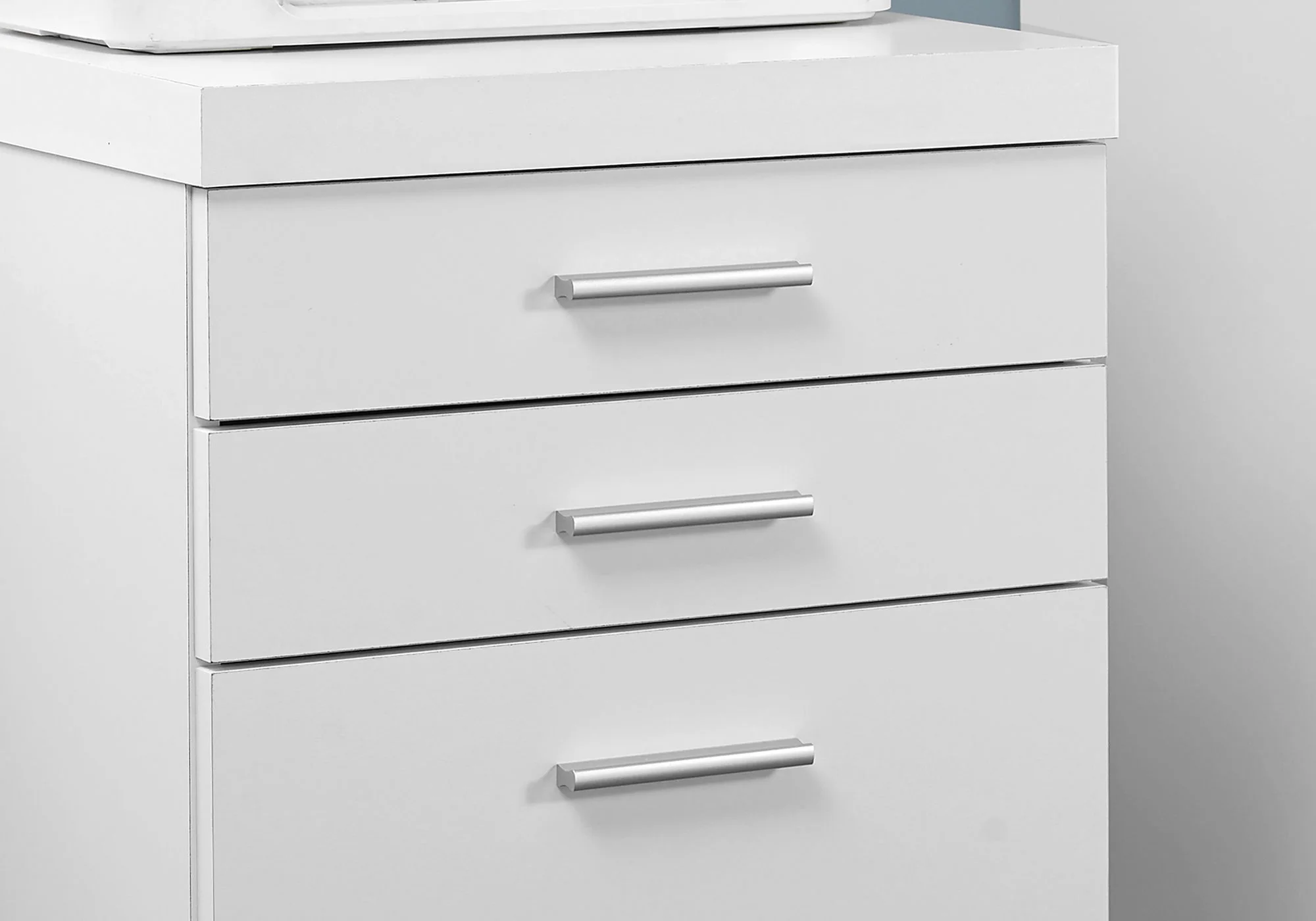 White Black Particle Board Drawers Filing Cabinet By Homeroots - Image 2