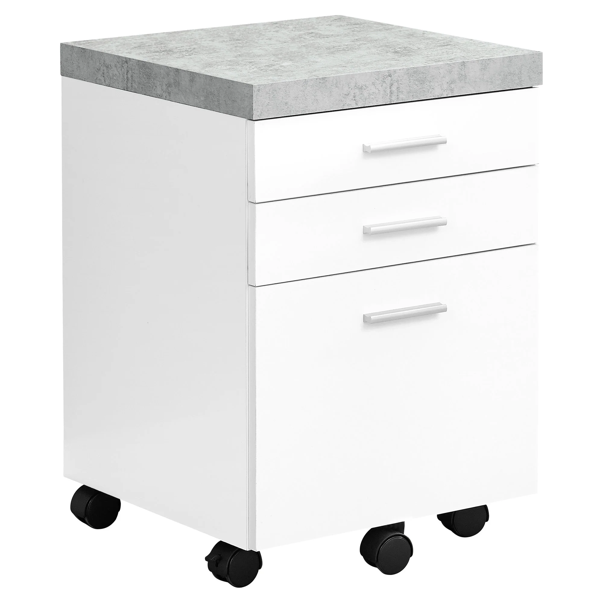 White Black Particle Board Drawers Filing Cabinet By Homeroots - Image 9