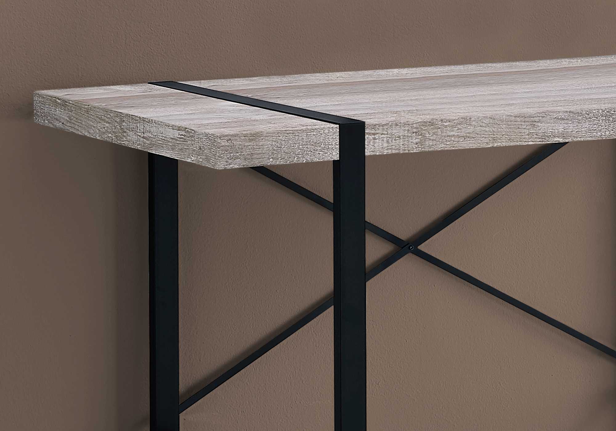 White Black Particle Board Hollow Core Metal Computer Desk By Homeroots - Image 6
