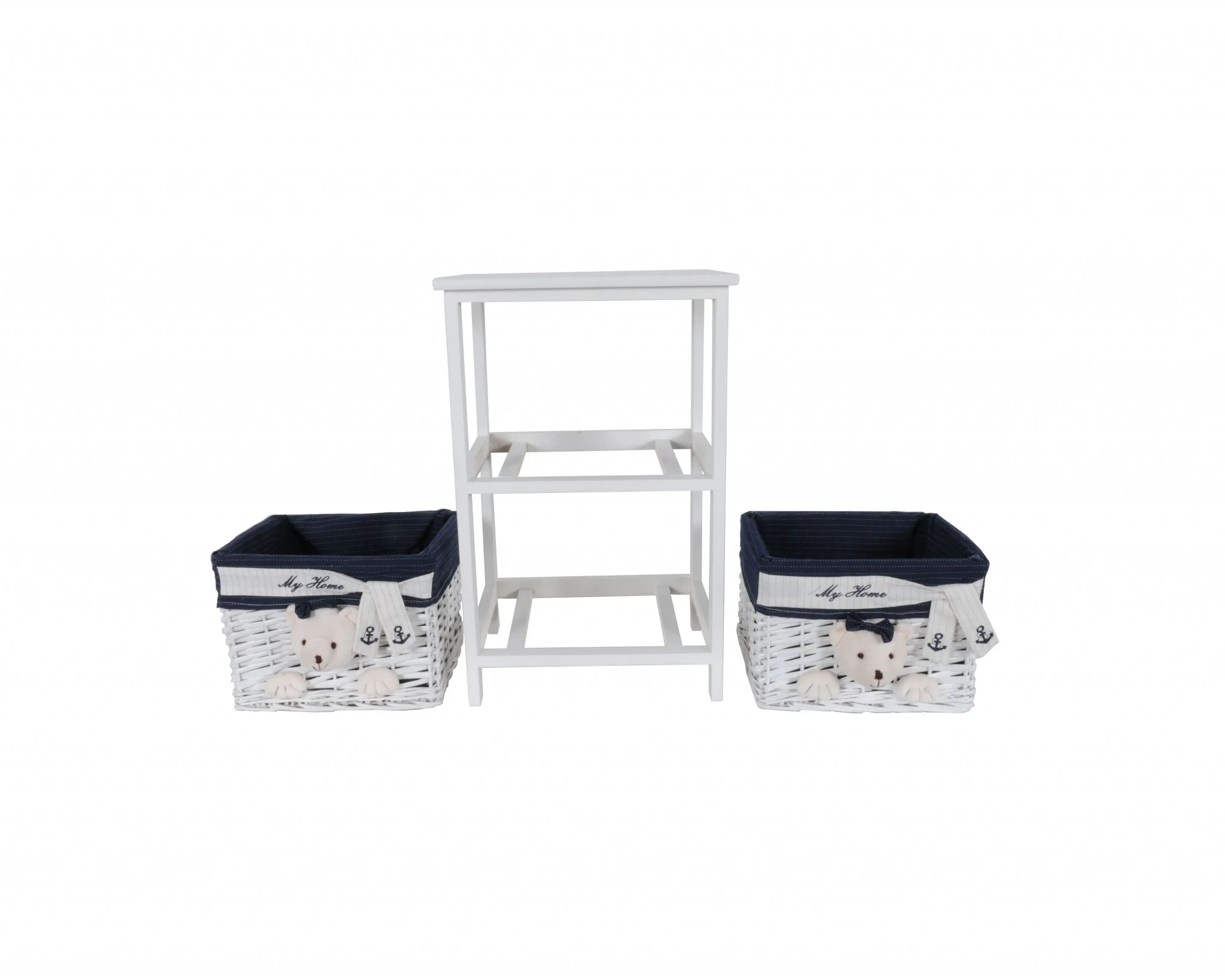 White Blue Portable Drawers By Homeroots - 364165 - Image 3