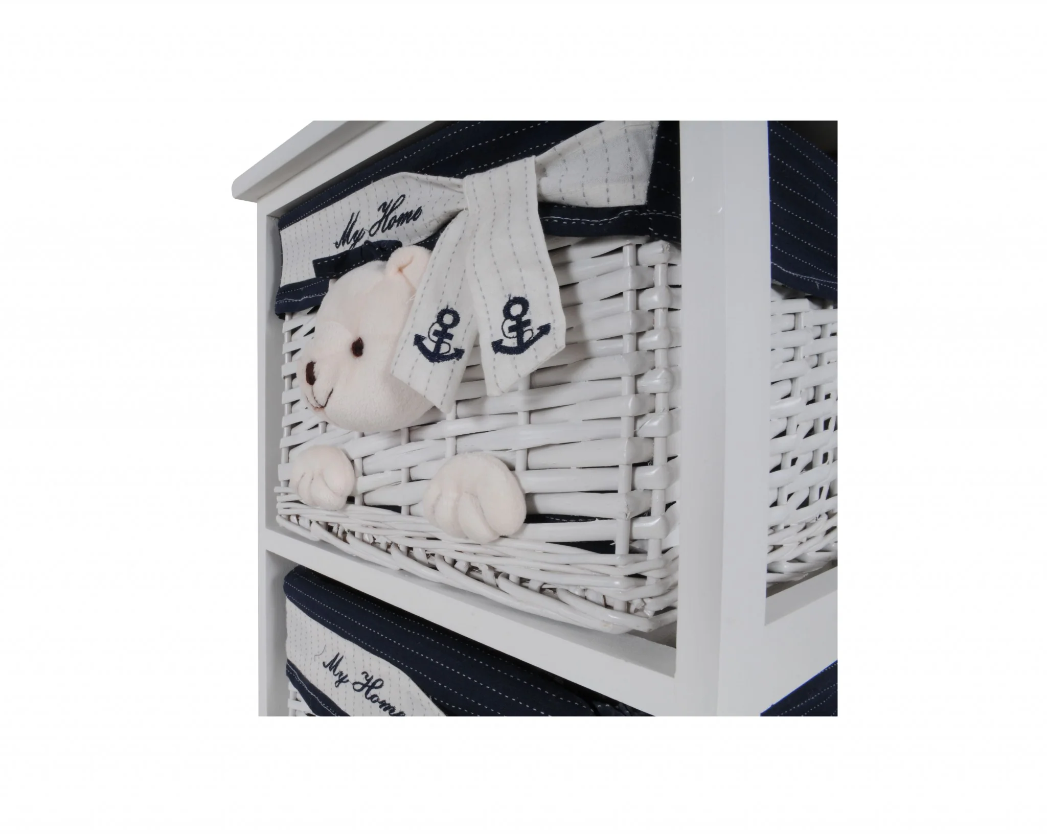 White Blue Portable Drawers By Homeroots - 364165 - Image 5