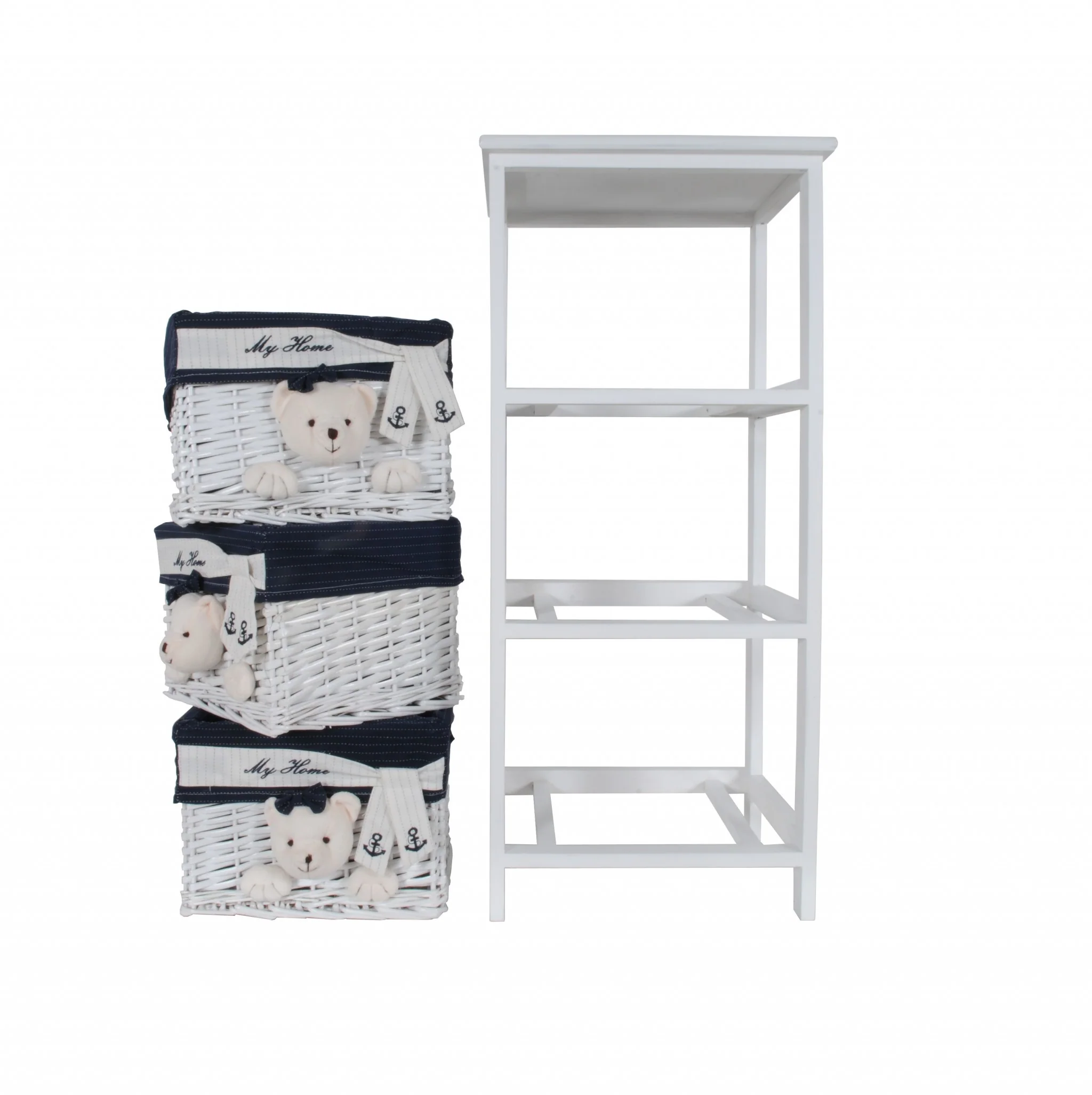 White Blue Portable Drawers By Homeroots - 364166 - Image 3