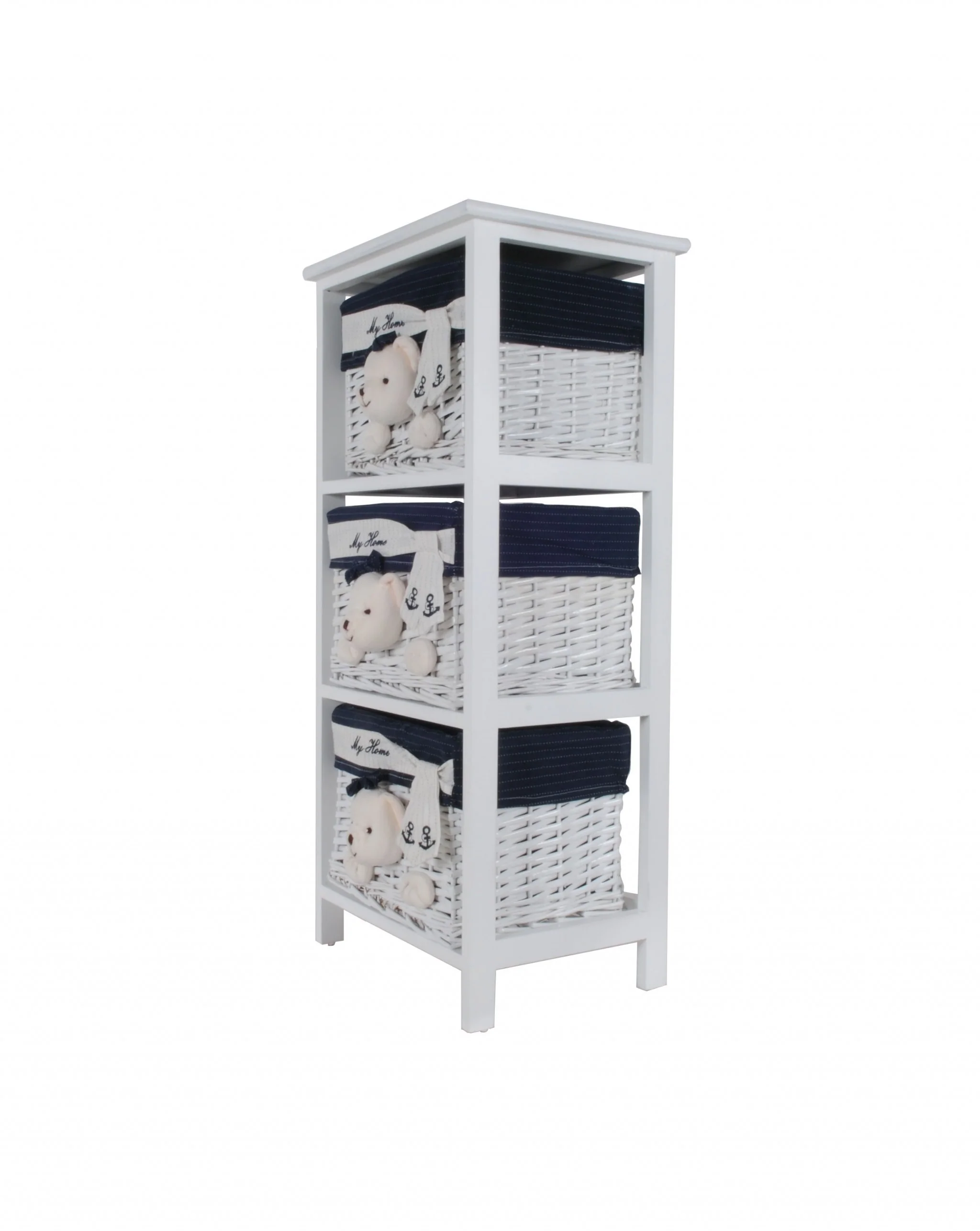 White Blue Portable Drawers By Homeroots - 364166 - Image 4