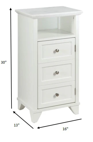 White Cabinet By Homeroots - Image 8