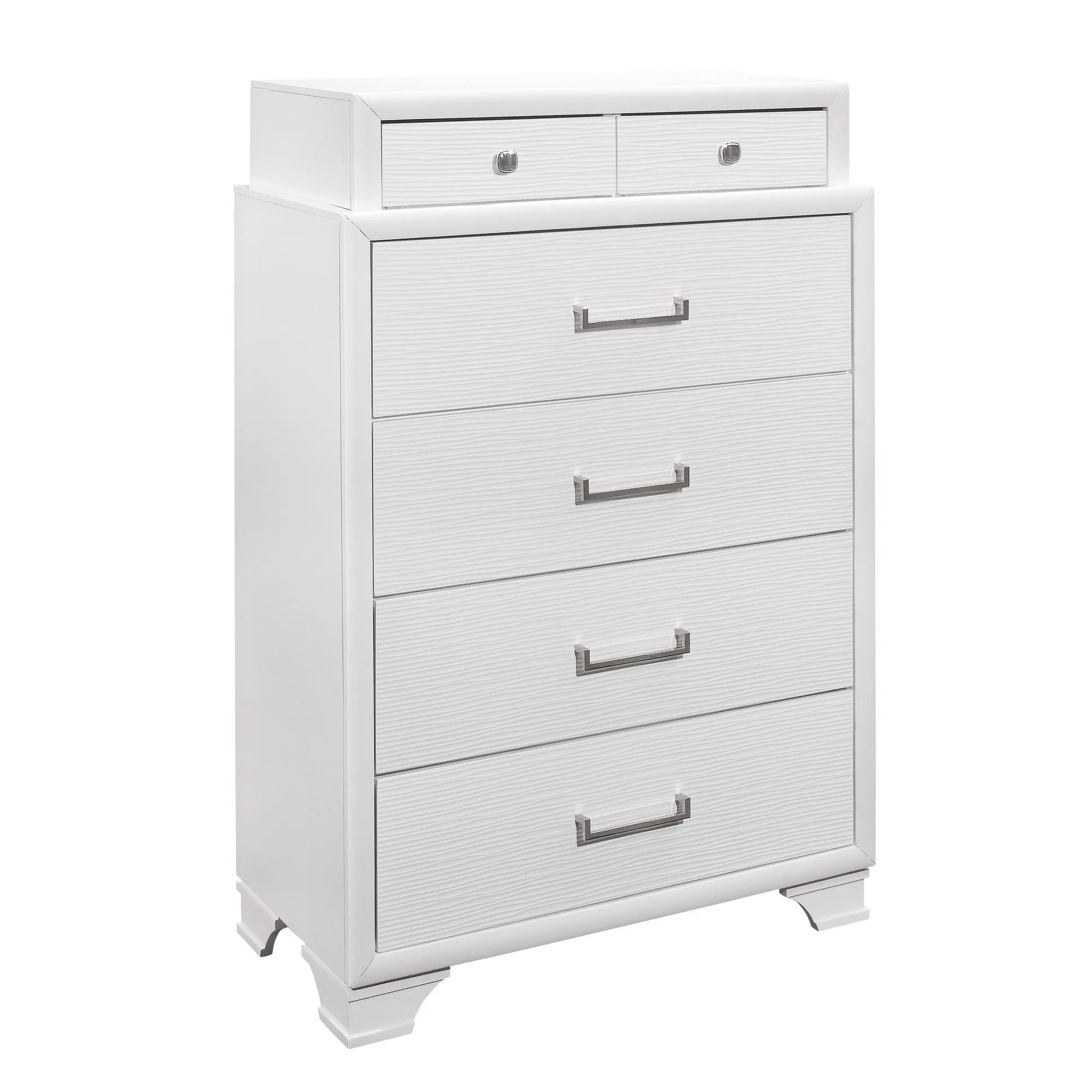 White Chest With 6 Drawers By Homeroots - Image 2