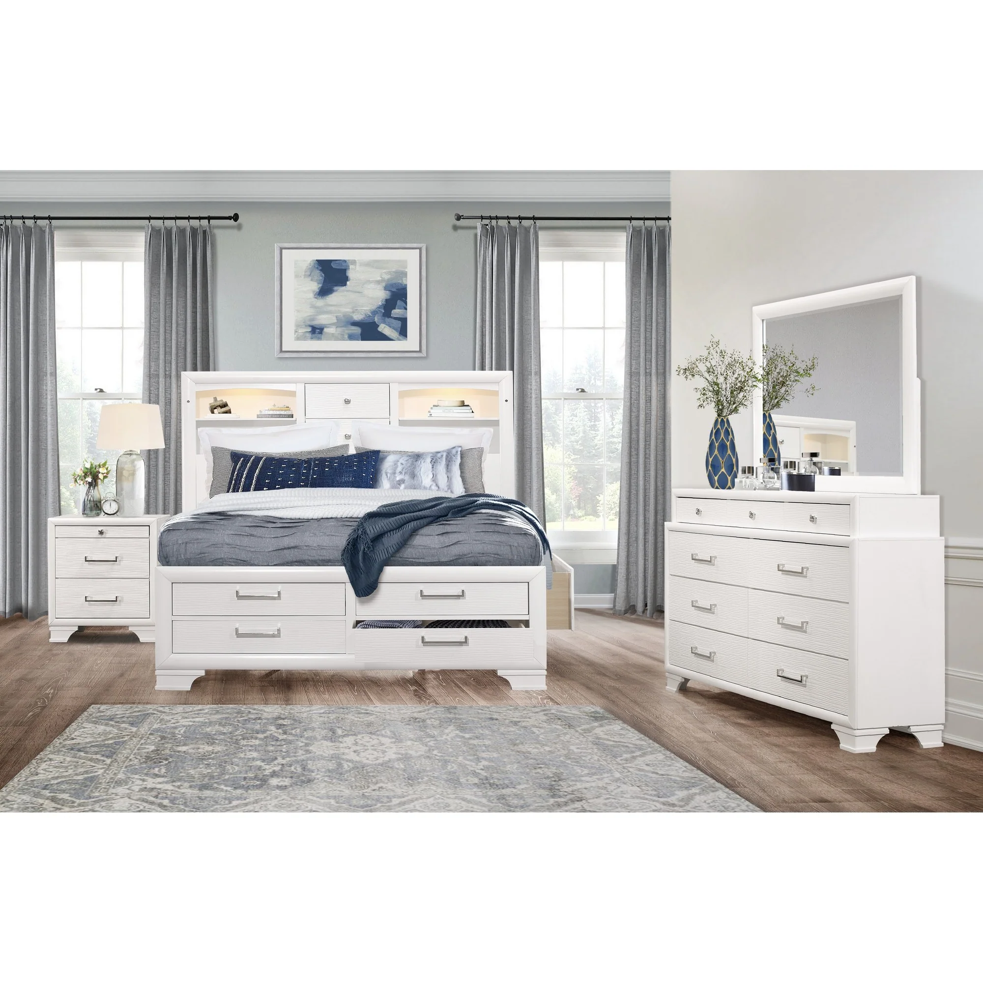 White Chest With 6 Drawers By Homeroots - Image 3