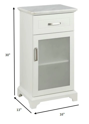 White Classy Cabinet By Homeroots - Image 8