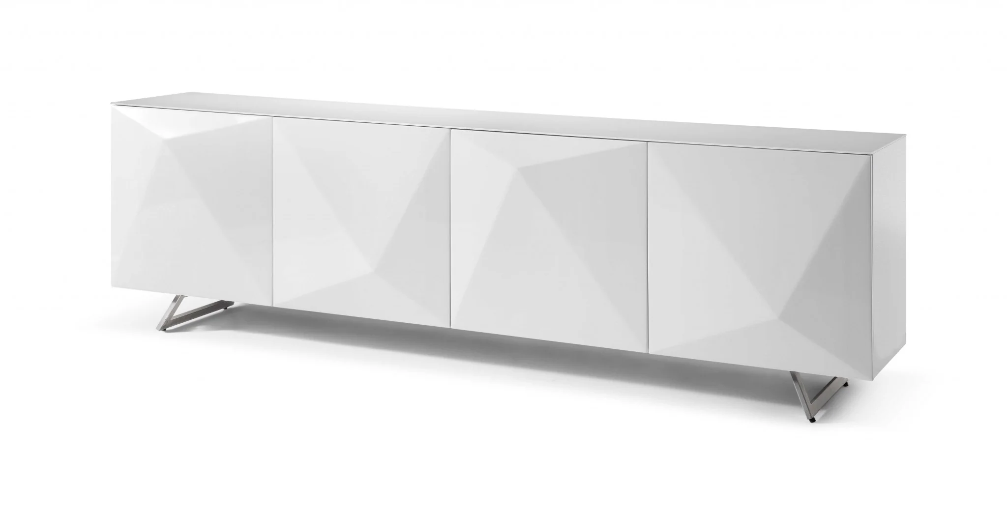 White Contemporary Storage Buffet Server By Homeroots - Image 2