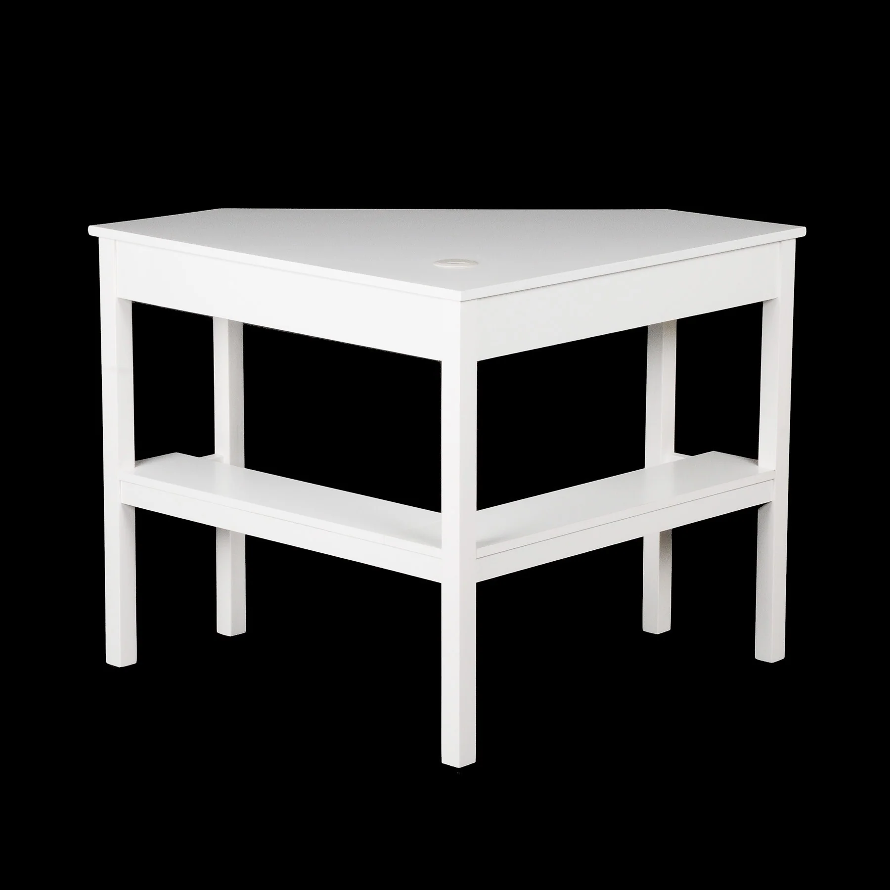 White Corner Computer Desk By Homeroots - Image 4