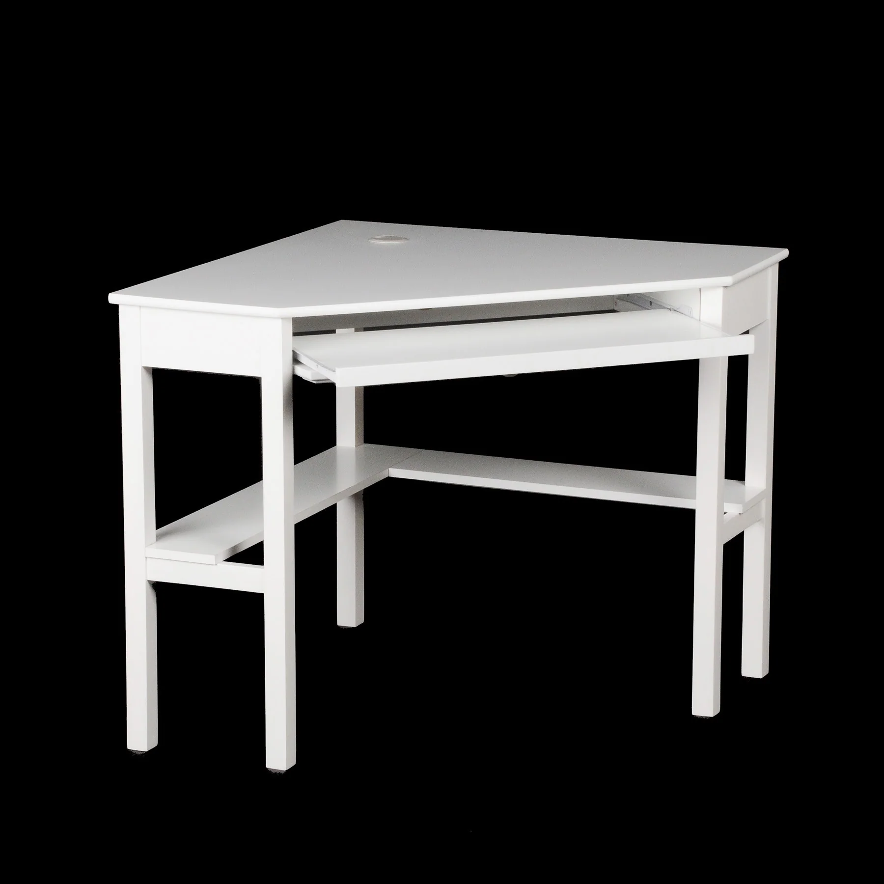 White Corner Computer Desk By Homeroots - Image 5