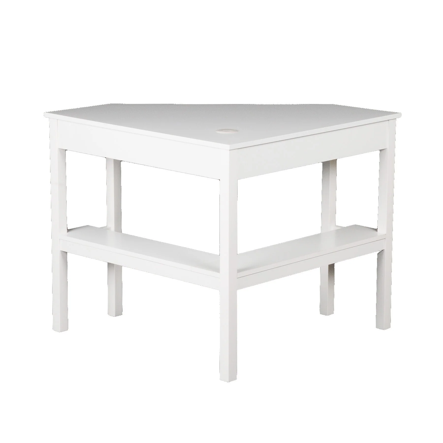 White Corner Computer Desk By Homeroots - Image 8