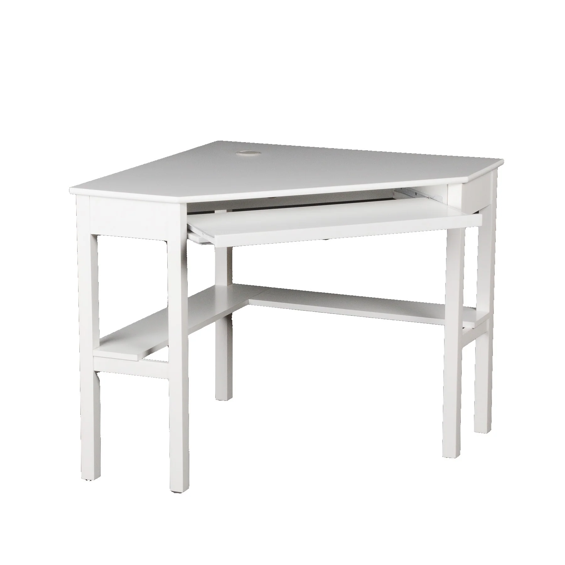 White Corner Computer Desk By Homeroots - Image 9
