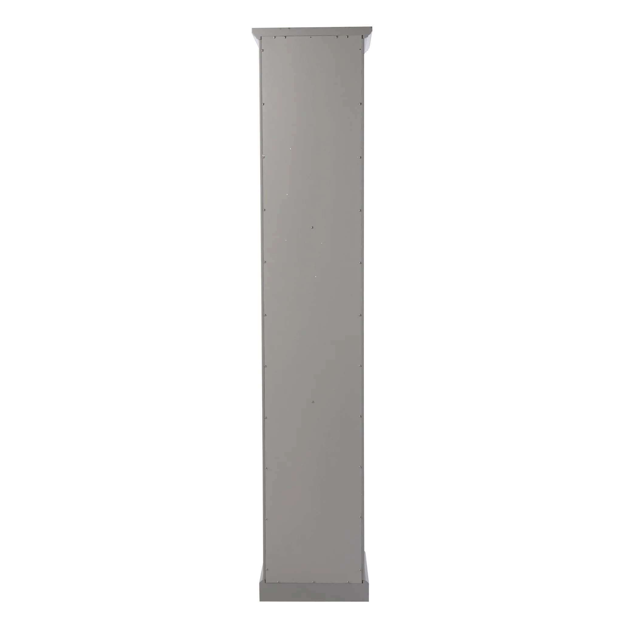 White Cornice Molding Curio With Glass Door By Homeroots - Image 16