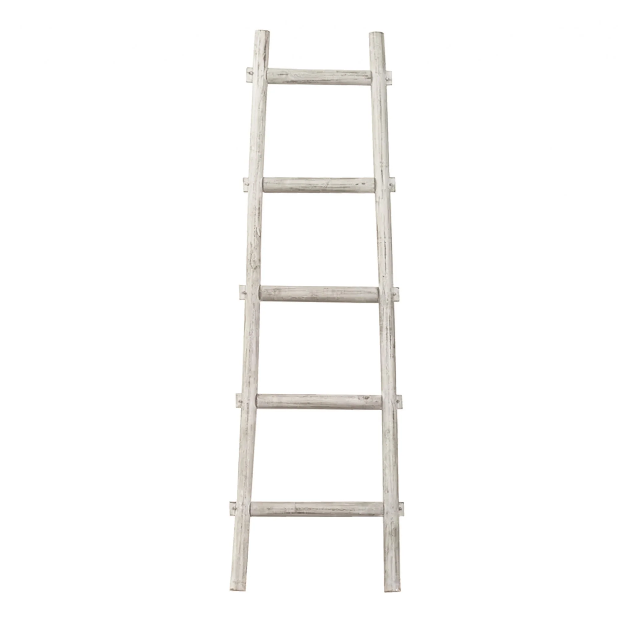 White Decorative Ladder Shelve By Homeroots - Image 2