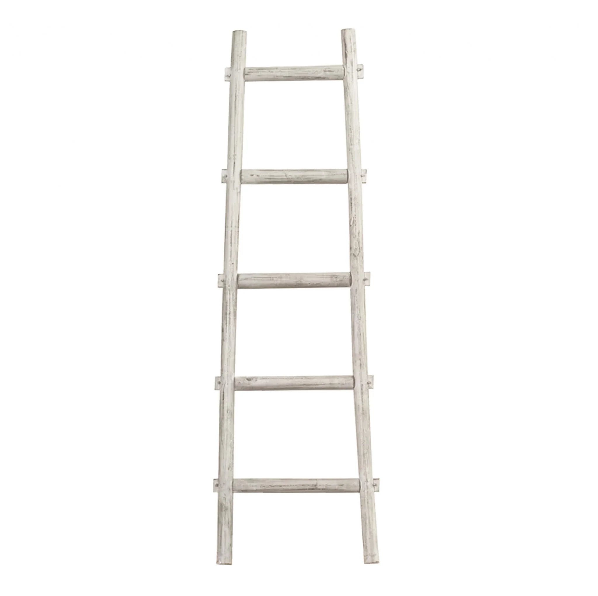 White Decorative Ladder Shelve By Homeroots - Image 3