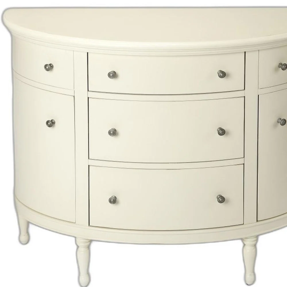 White Demilune Console Chest By Homeroots - Image 5