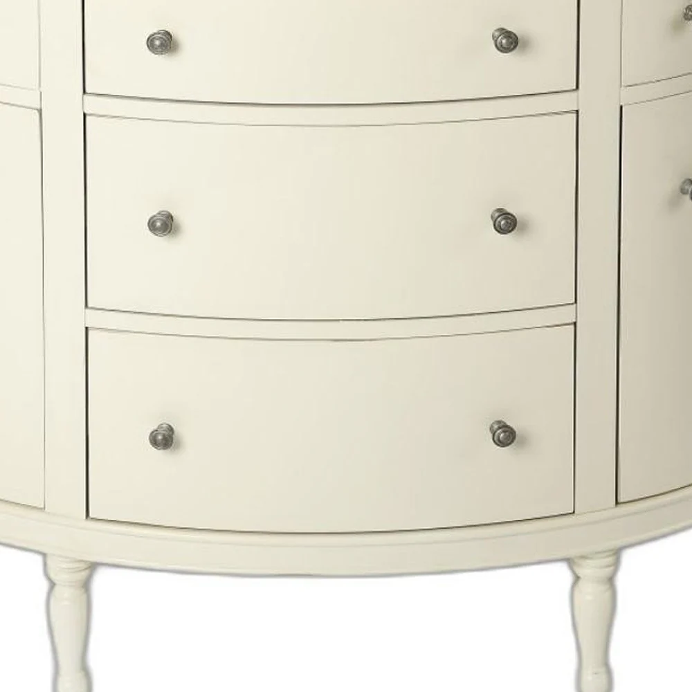 White Demilune Console Chest By Homeroots - Image 6