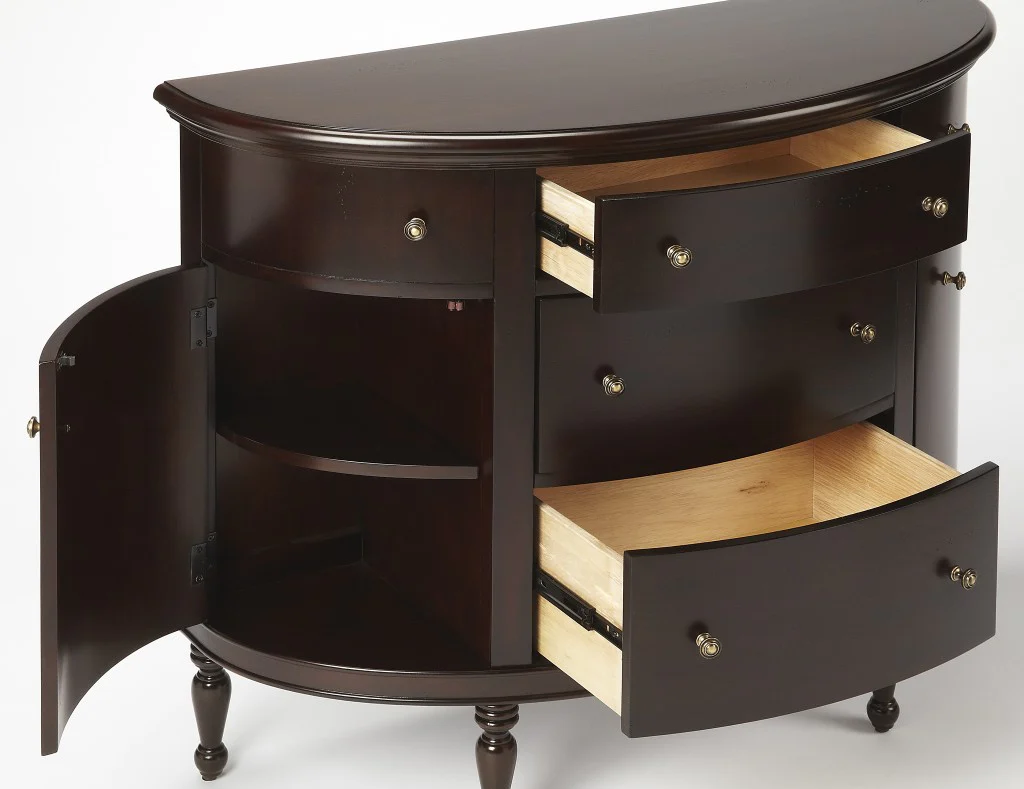 White Demilune Console Chest By Homeroots - Image 7