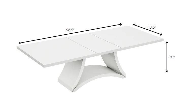 White Dining Table And Chair Set By Homeroots - Image 4