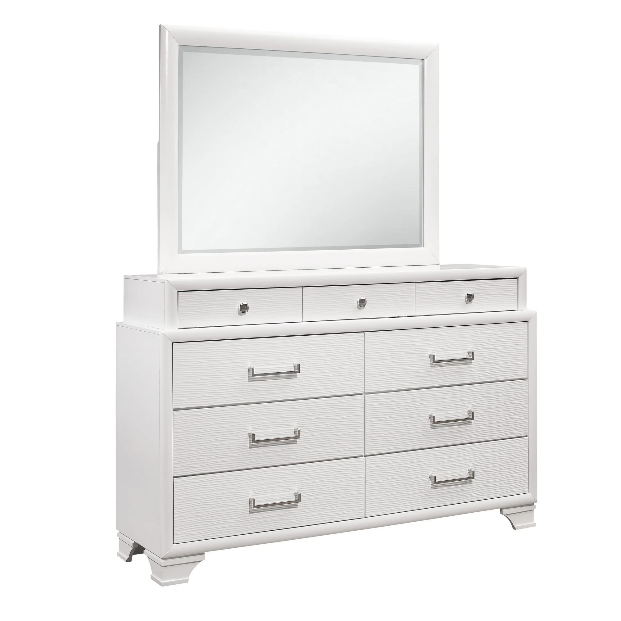 White Dresser With 9 Drawers By Homeroots - Image 3