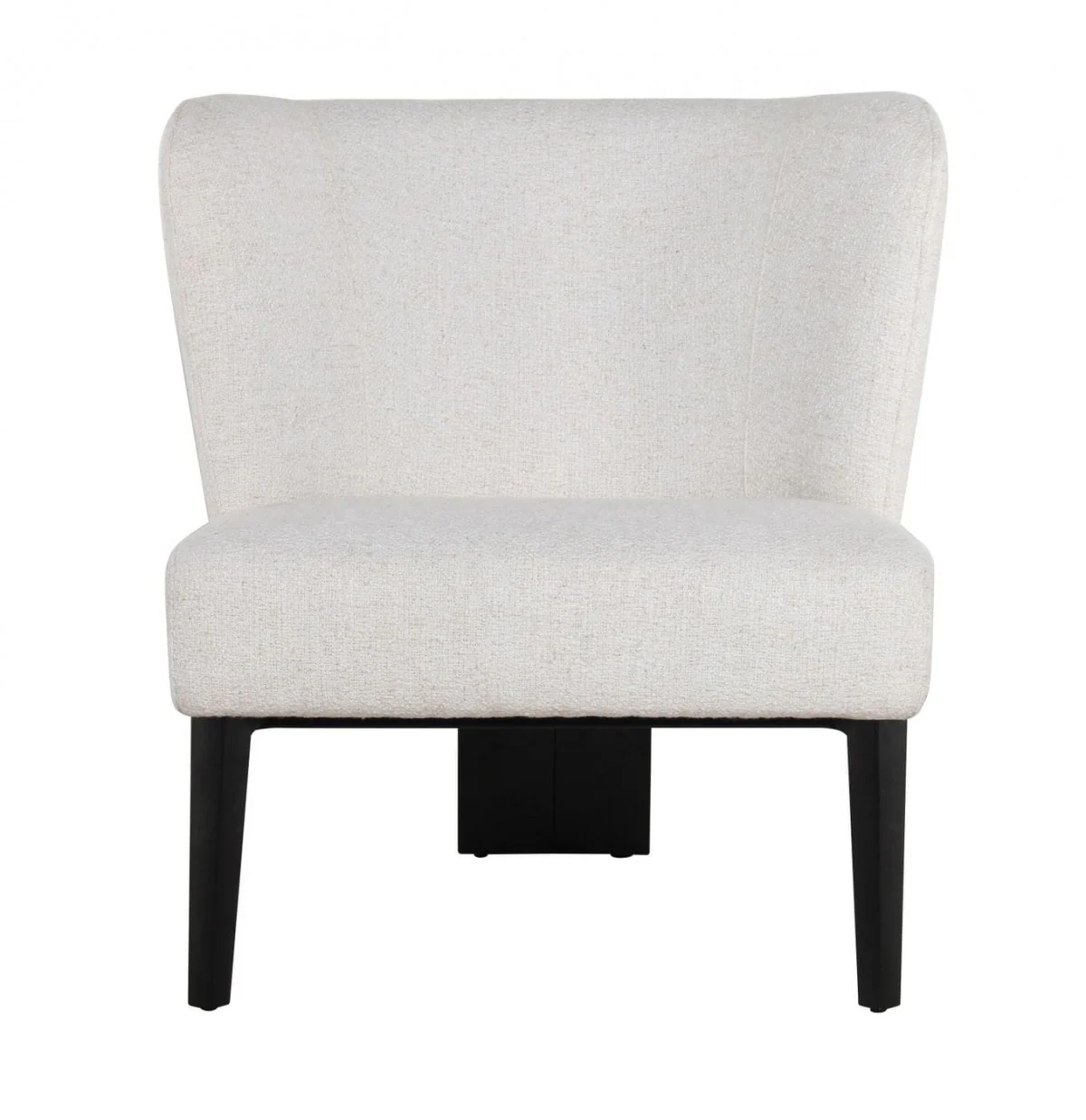 White Faux Leather Wingback Accent Chair By Homeroots - Image 3