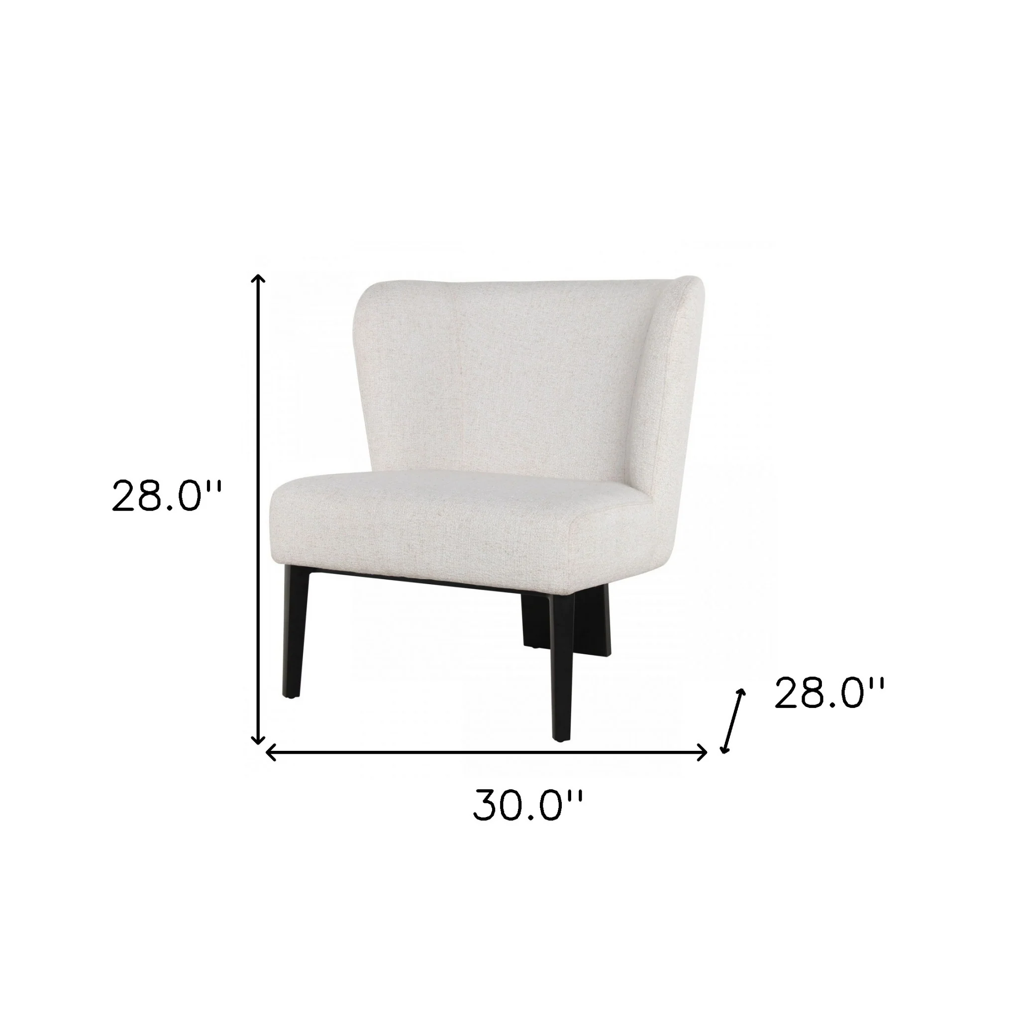 White Faux Leather Wingback Accent Chair By Homeroots - Image 8