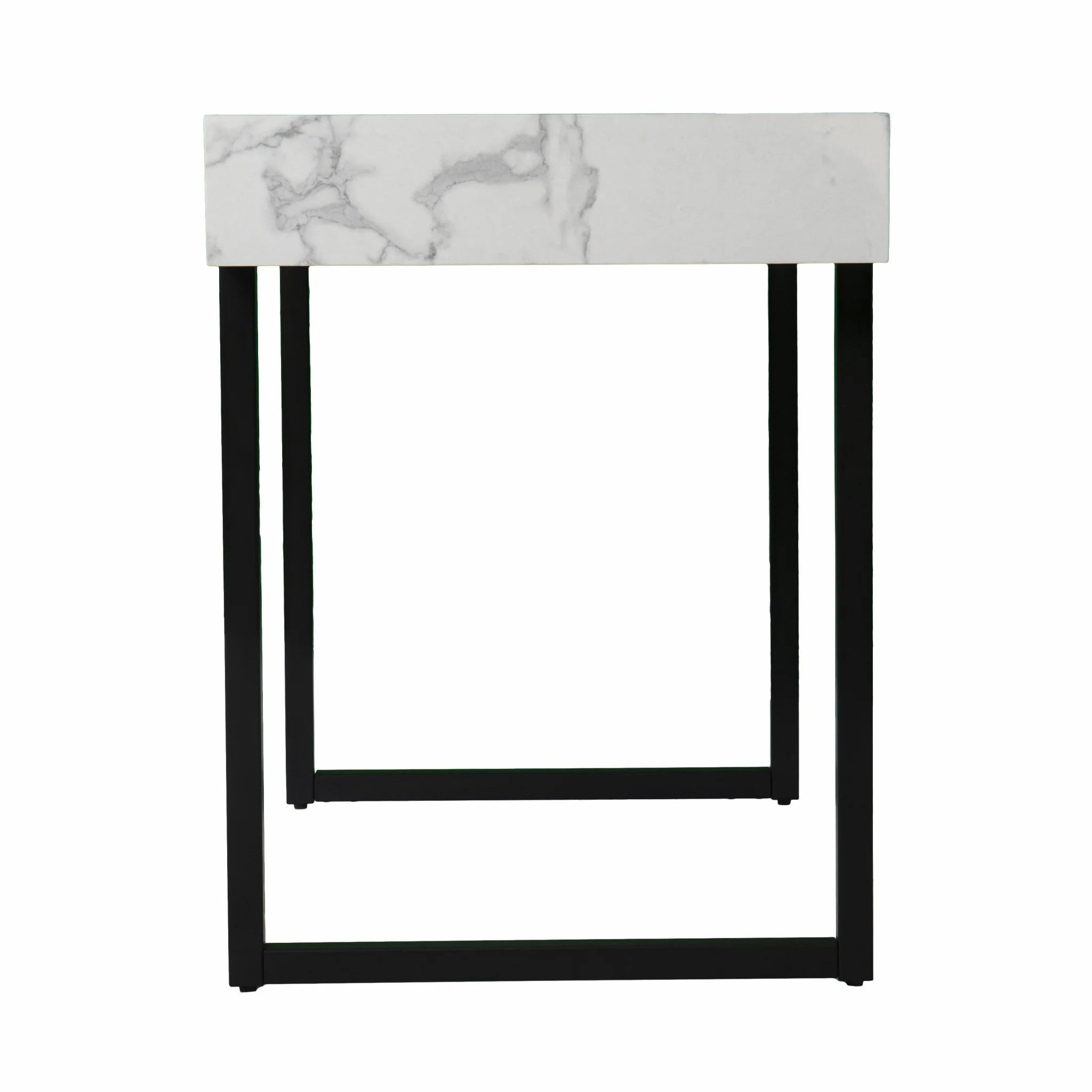 White Faux Marble Topped Desk By Homeroots - Image 6