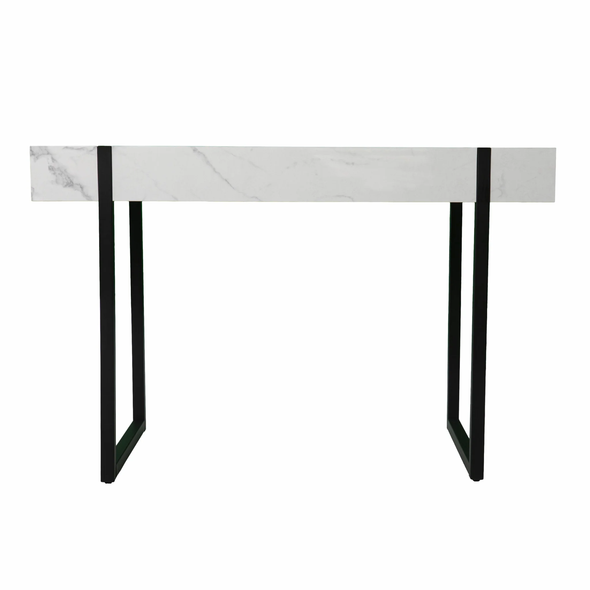 White Faux Marble Topped Desk By Homeroots - Image 7