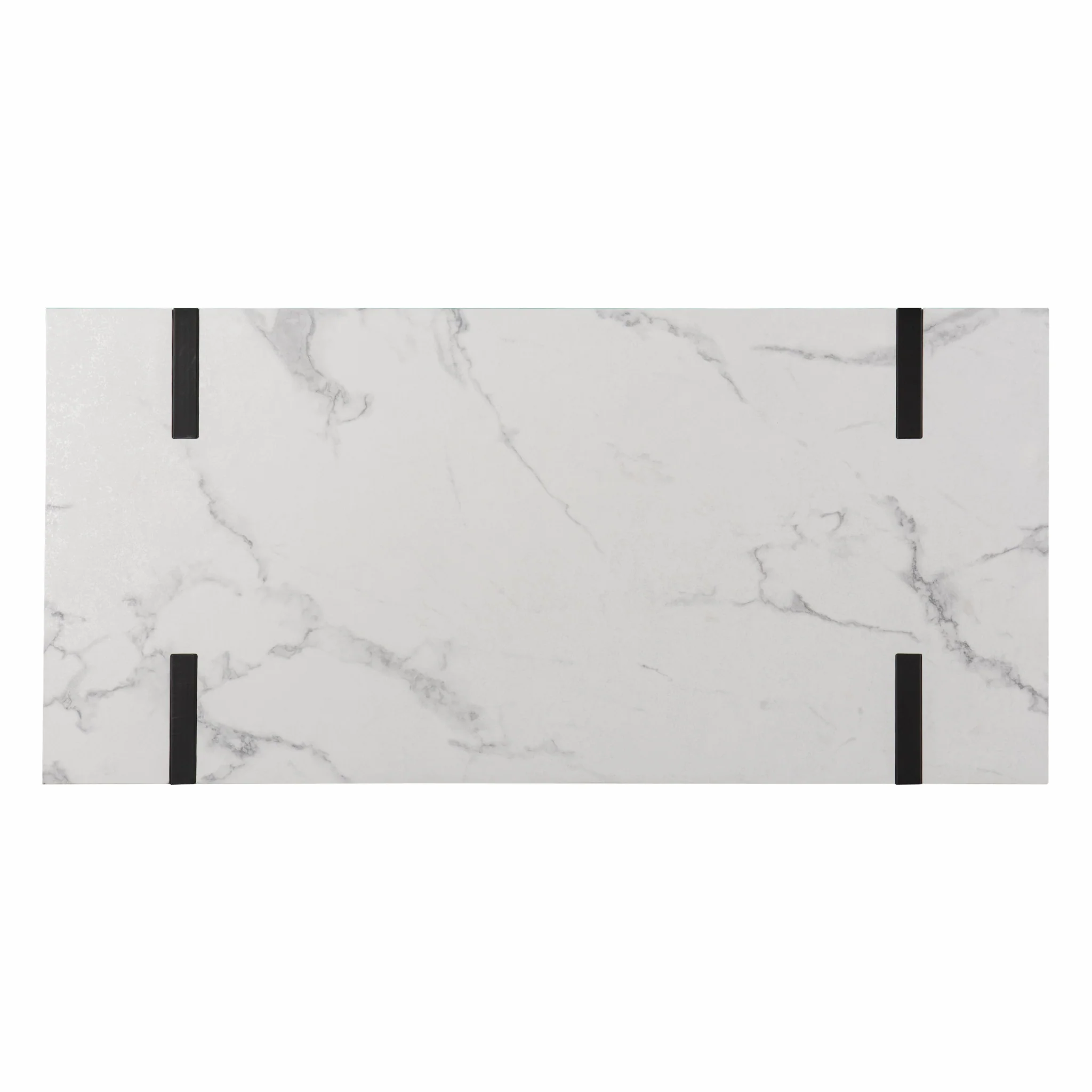 White Faux Marble Topped Desk By Homeroots - Image 8