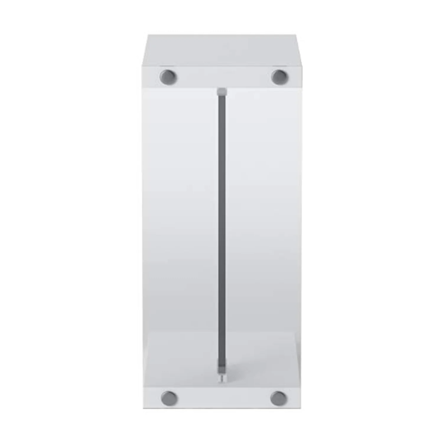 White Finish and Tempered Glass Accent Table By Homeroots - Image 6