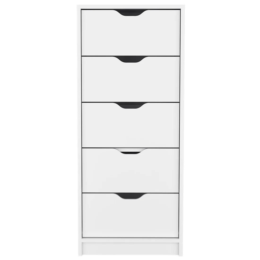 White Five Drawer Standard Chest By Homeroots - Image 2