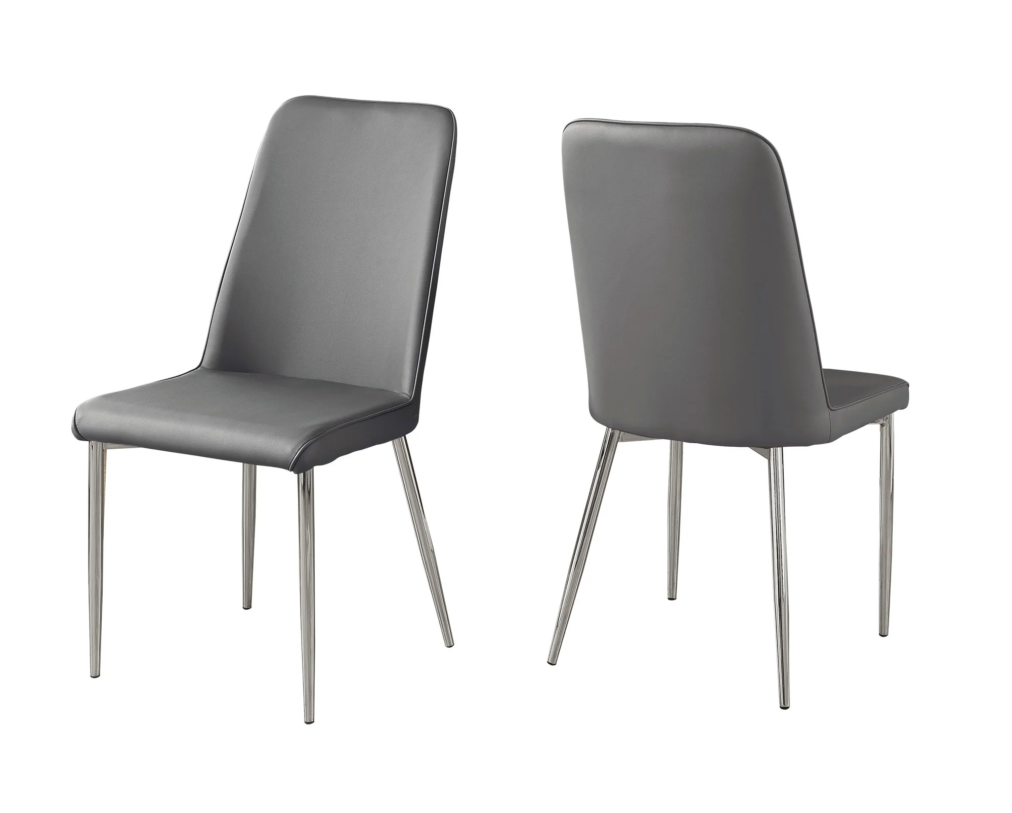 White Foam Metal Leather Look Dining Chairs 2Pcs By Homeroots - 332575 - Image 9