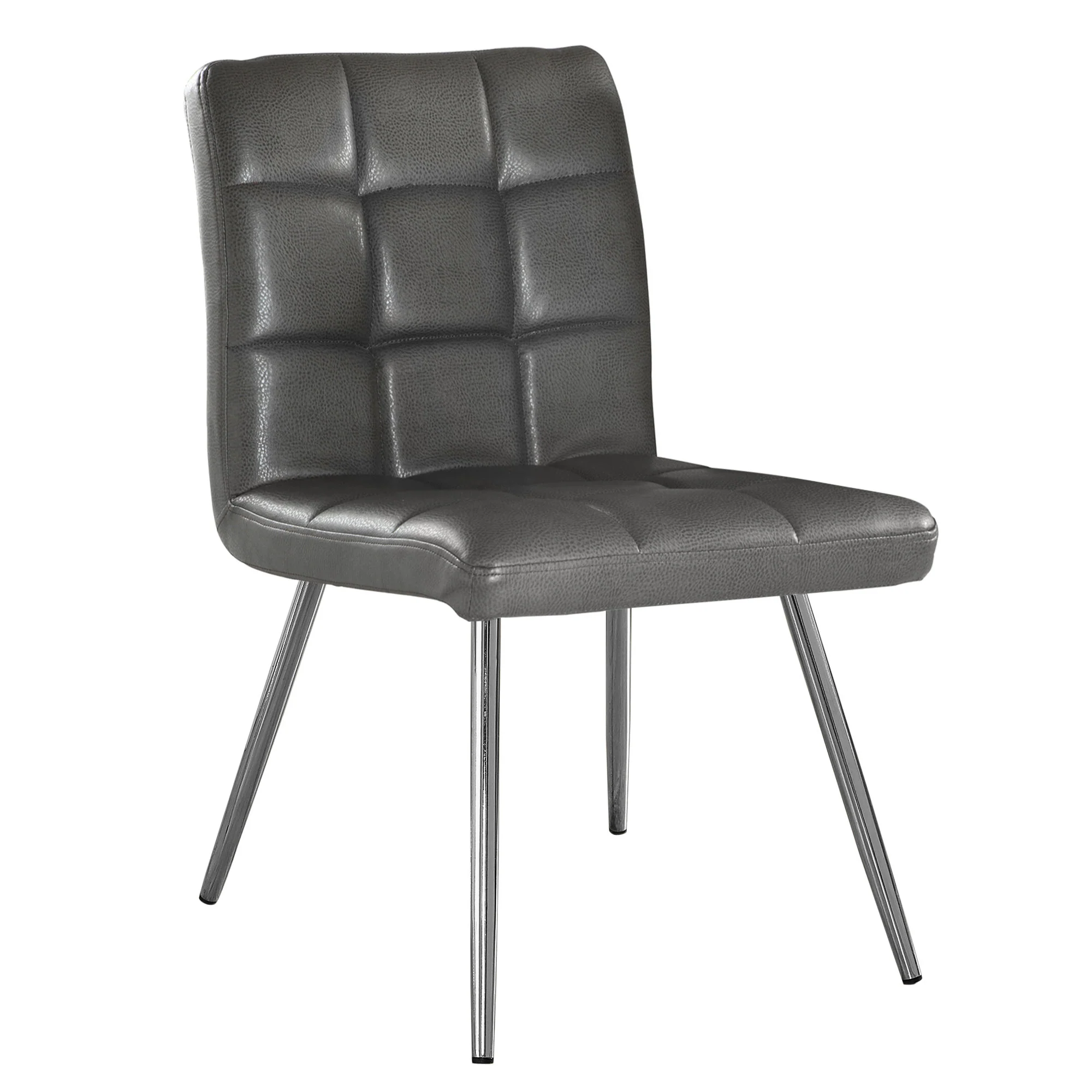 White Foam Metal Polyurethane Leather Look Dining Chairs 2Pcs By Homeroots - Image 5