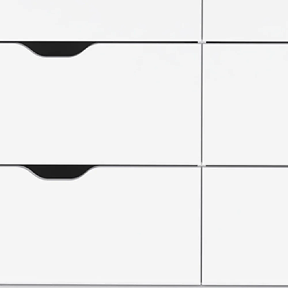 White Four Drawer Dresser By Homeroots - Image 5