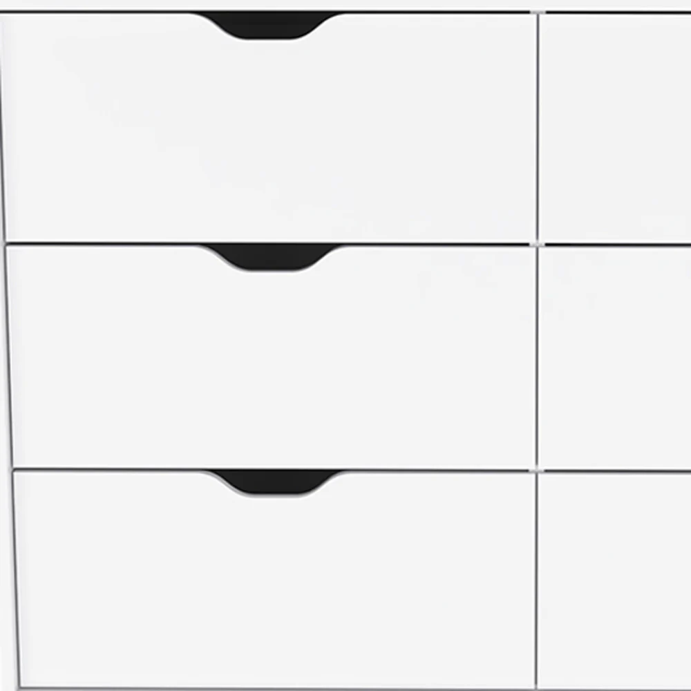 White Four Drawer Dresser By Homeroots - Image 6
