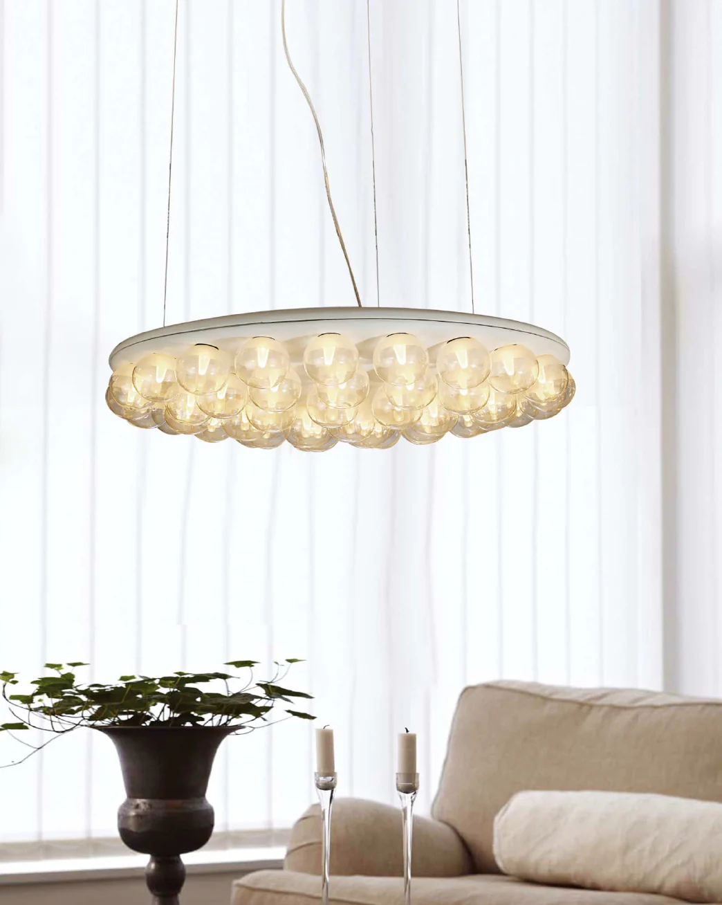 White Glass Metal Pendant Lamp By Homeroots - Image 3