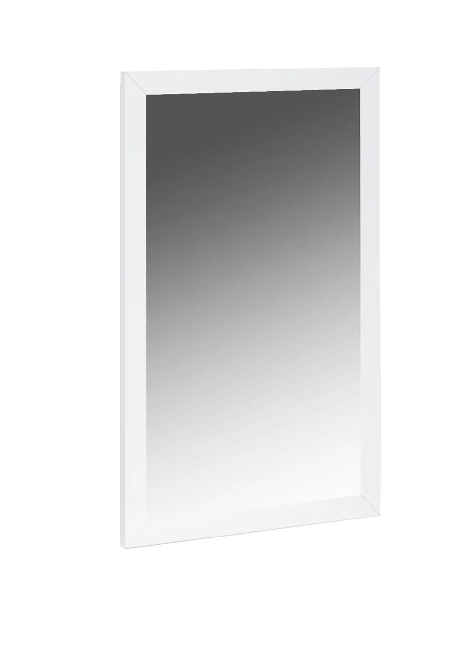 White Glass Mirror By Homeroots - Image 2