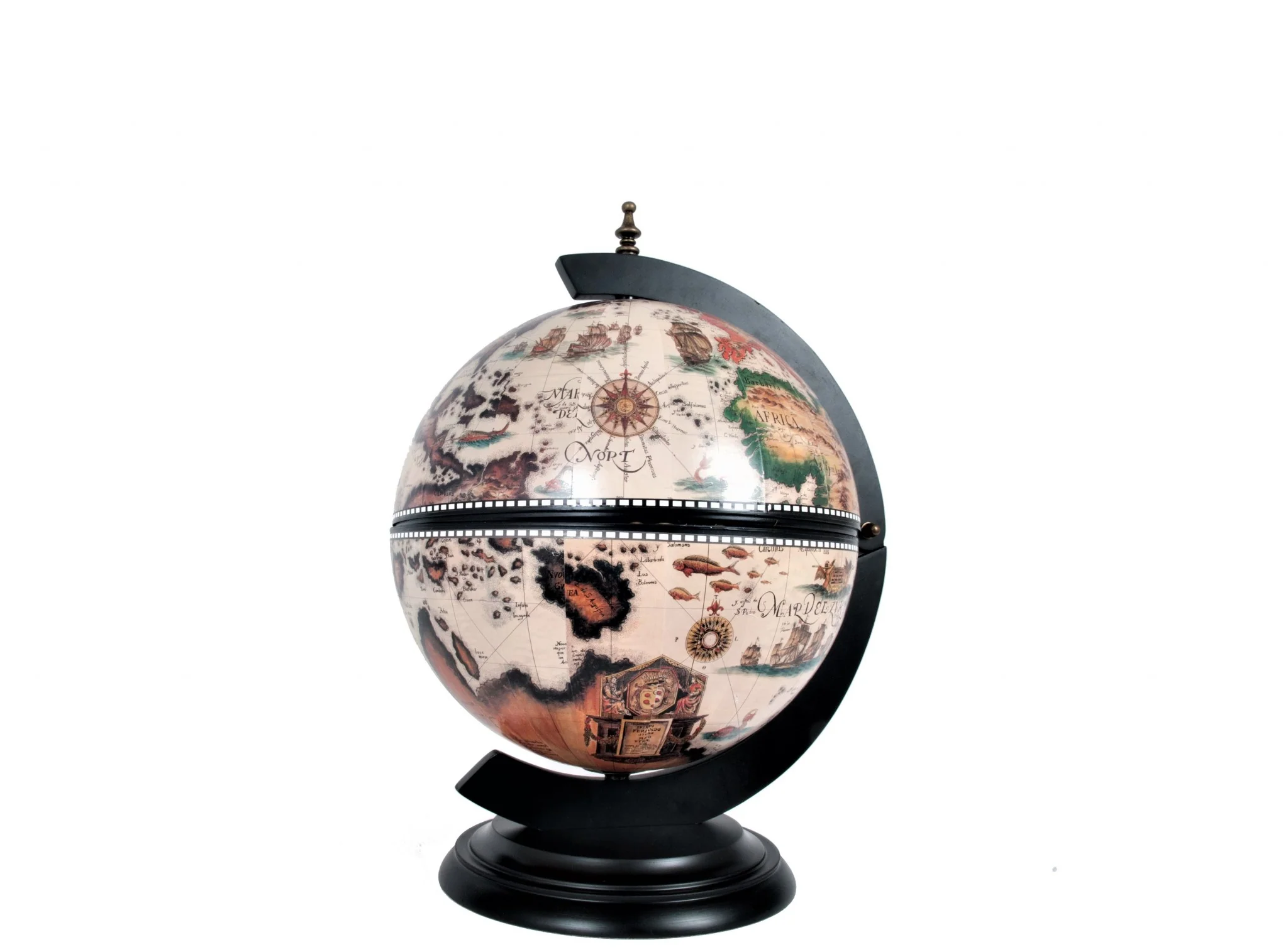 White Globe inches with Chess Holder By Homeroots - Image 2