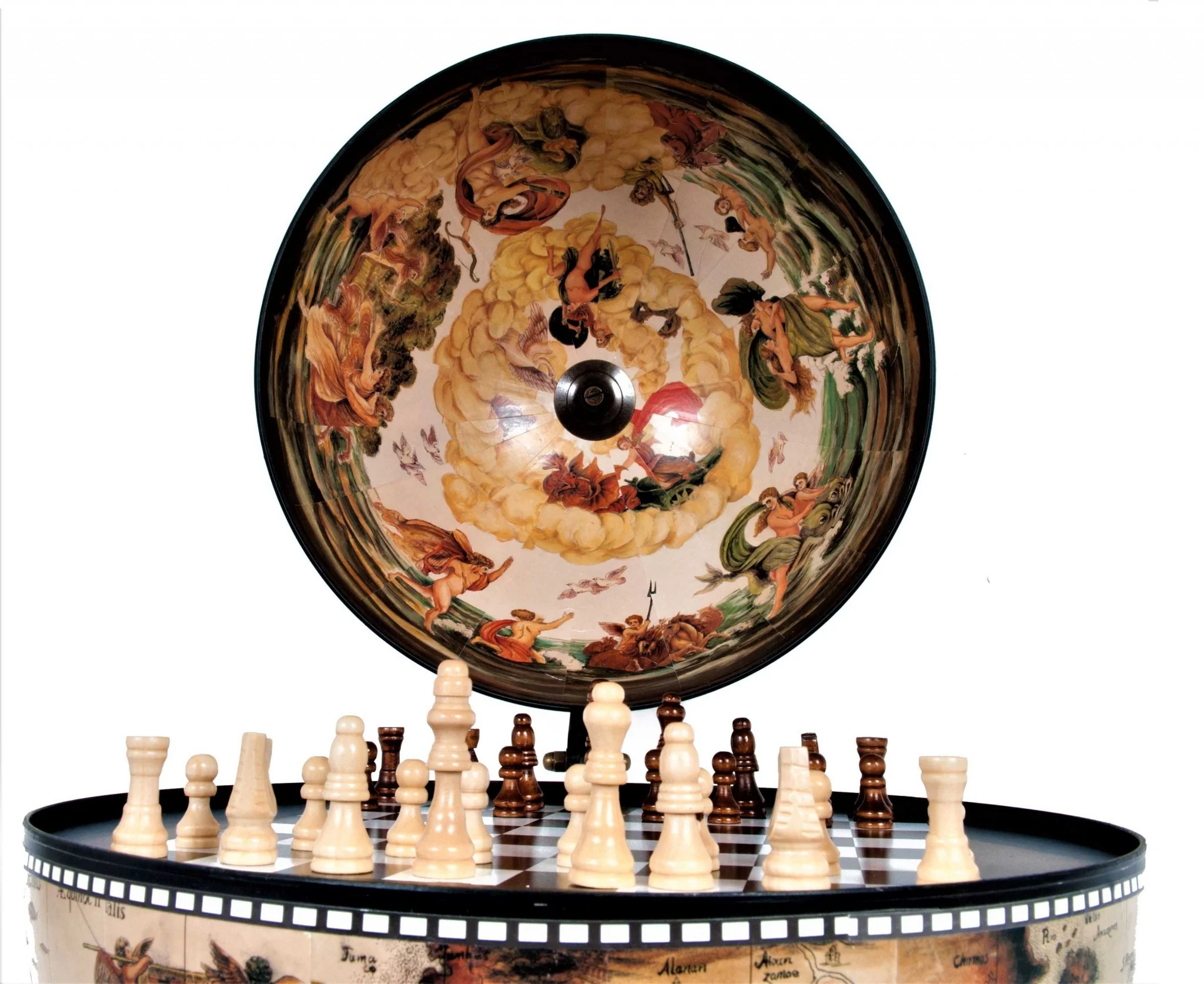 White Globe inches with Chess Holder By Homeroots - Image 6