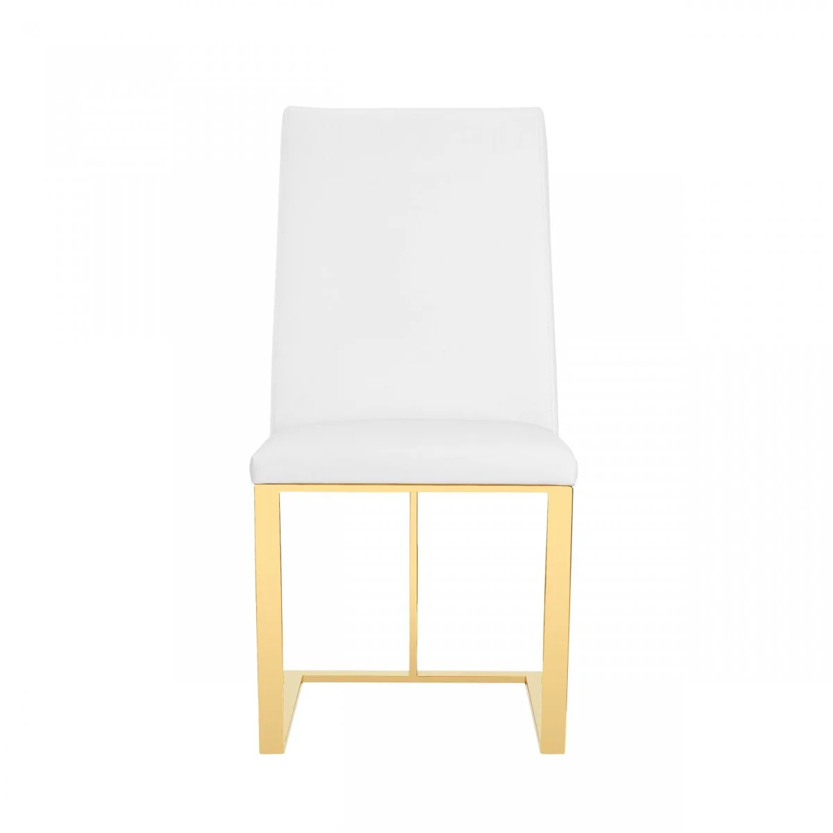 White Gold Contemporary Dining Chair By Homeroots - Image 2