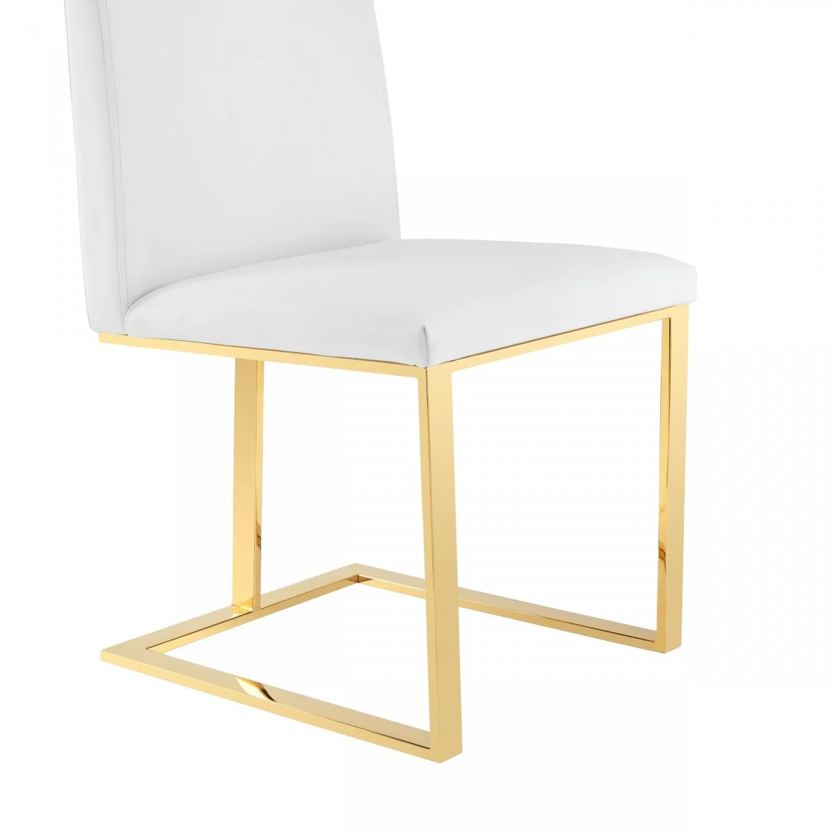 White Gold Contemporary Dining Chair By Homeroots - Image 3