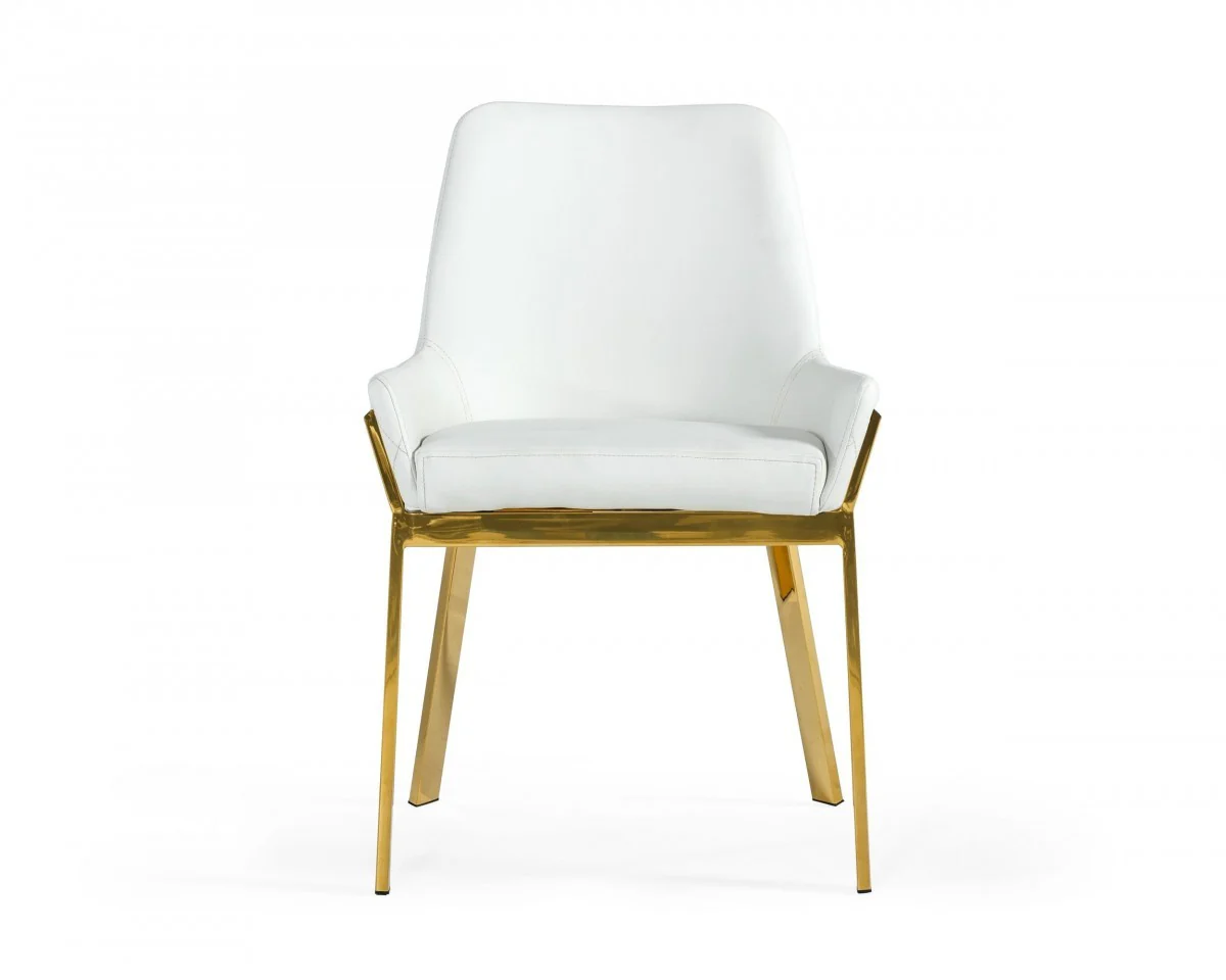 White Gold Dining Chair By Homeroots - Image 2
