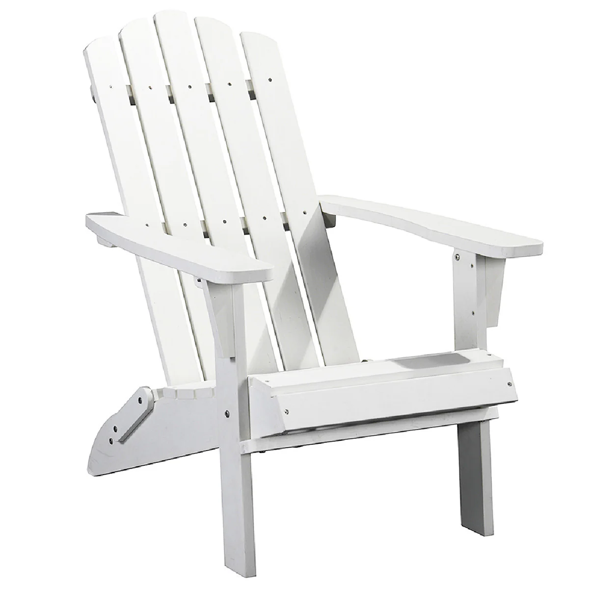 White Heavy Duty Plastic Indoor Outdoor Adirondack Chair By Homeroots - Image 2