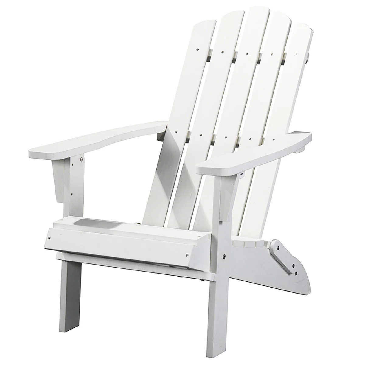 White Heavy Duty Plastic Indoor Outdoor Adirondack Chair By Homeroots - Image 3