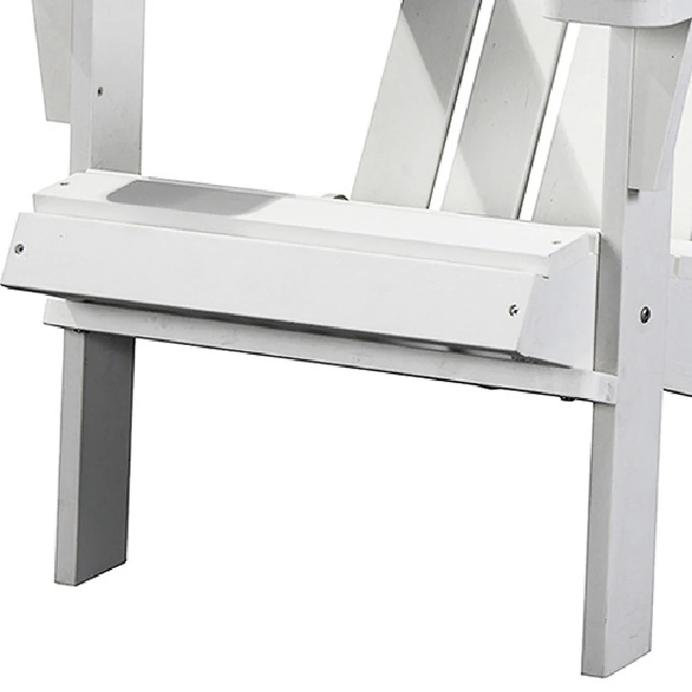 White Heavy Duty Plastic Indoor Outdoor Adirondack Chair By Homeroots - Image 4