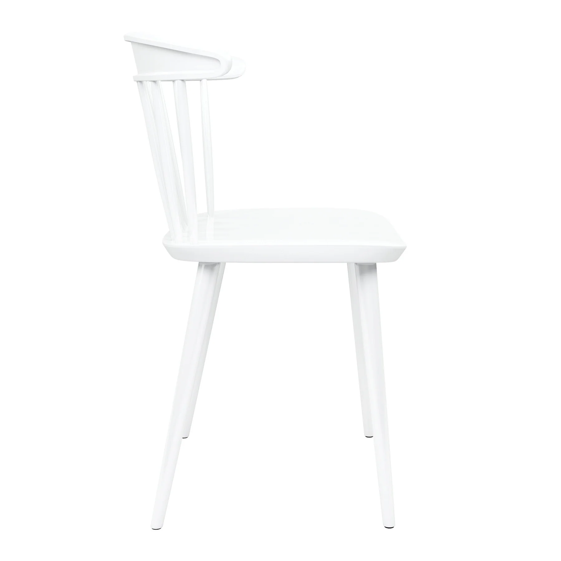 White Heavy Duty Plastic Slat Back Dining Side Chair By Homeroots - Image 2